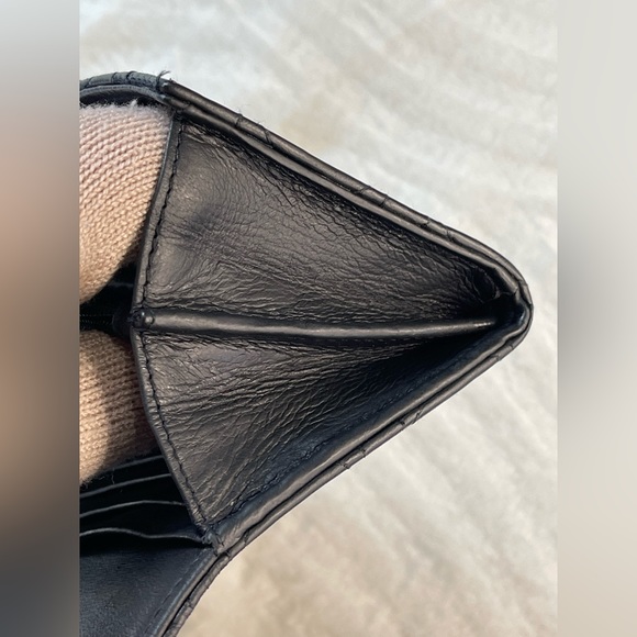 Christian Dior cannage quilted leather long wallet (charm D zipper puller) - Picture 12 of 17